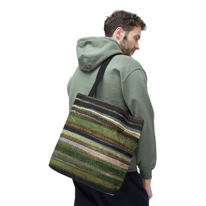 The Everything Tote - Rustic Stripe, Camper Green