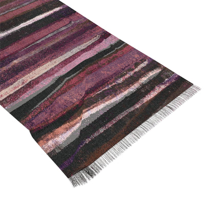 The Studio Scarf - Rustic Stripe, Blackberry