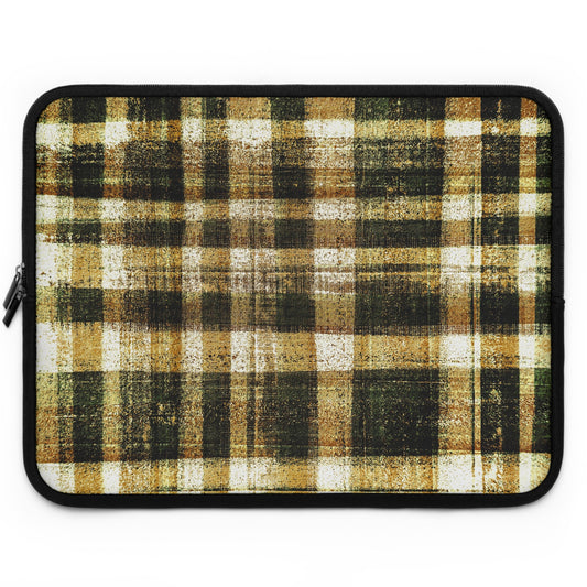 The Laptop Sleeve - Rustic Plaid, Bumblebee