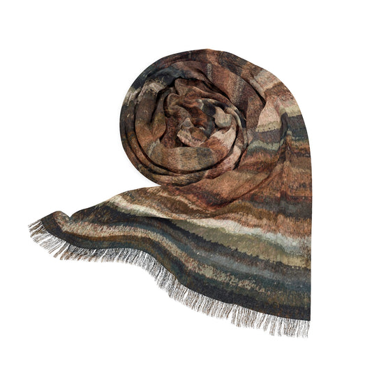 The Studio Scarf - Rustic Stripe, Earth