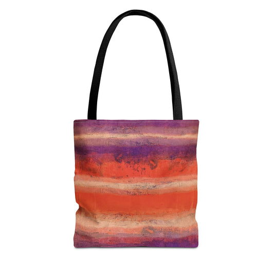 The Everything Tote - Rustic Stripe, Poppy