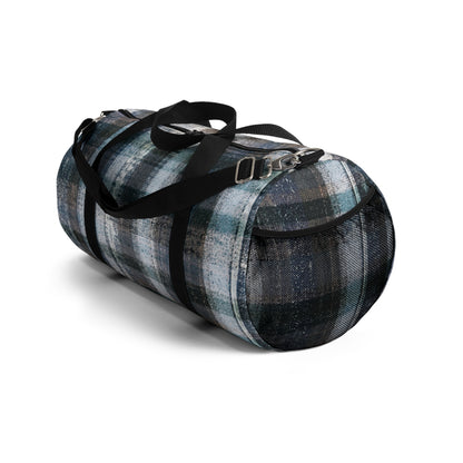 The Durable Duffle Bag - Rustic Plaid, Aquamarine
