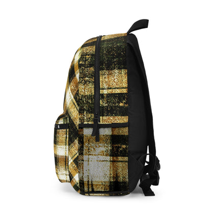 The Art On Your Back Pack - Rustic Plaid, Bumblebee