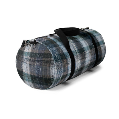 The Durable Duffle Bag - Rustic Plaid, Aquamarine