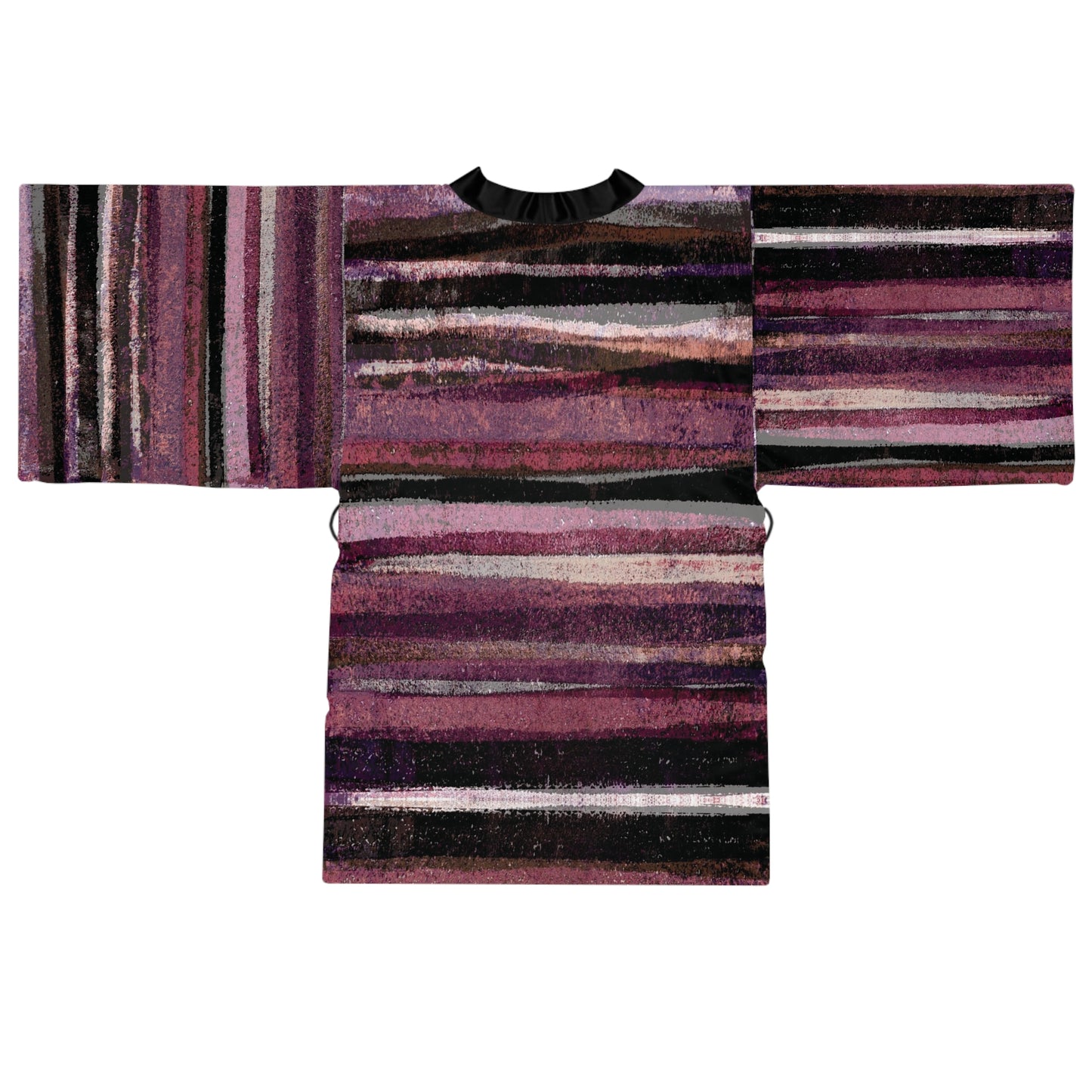 The Chroma Kimono - Rustic Stripe, Blackberry