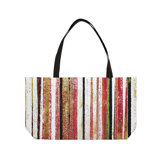 The Weekender Tote - Rustic Stripe, Fiesta