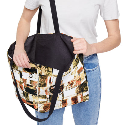 The Weekender Bag - Memory Block, Apricot