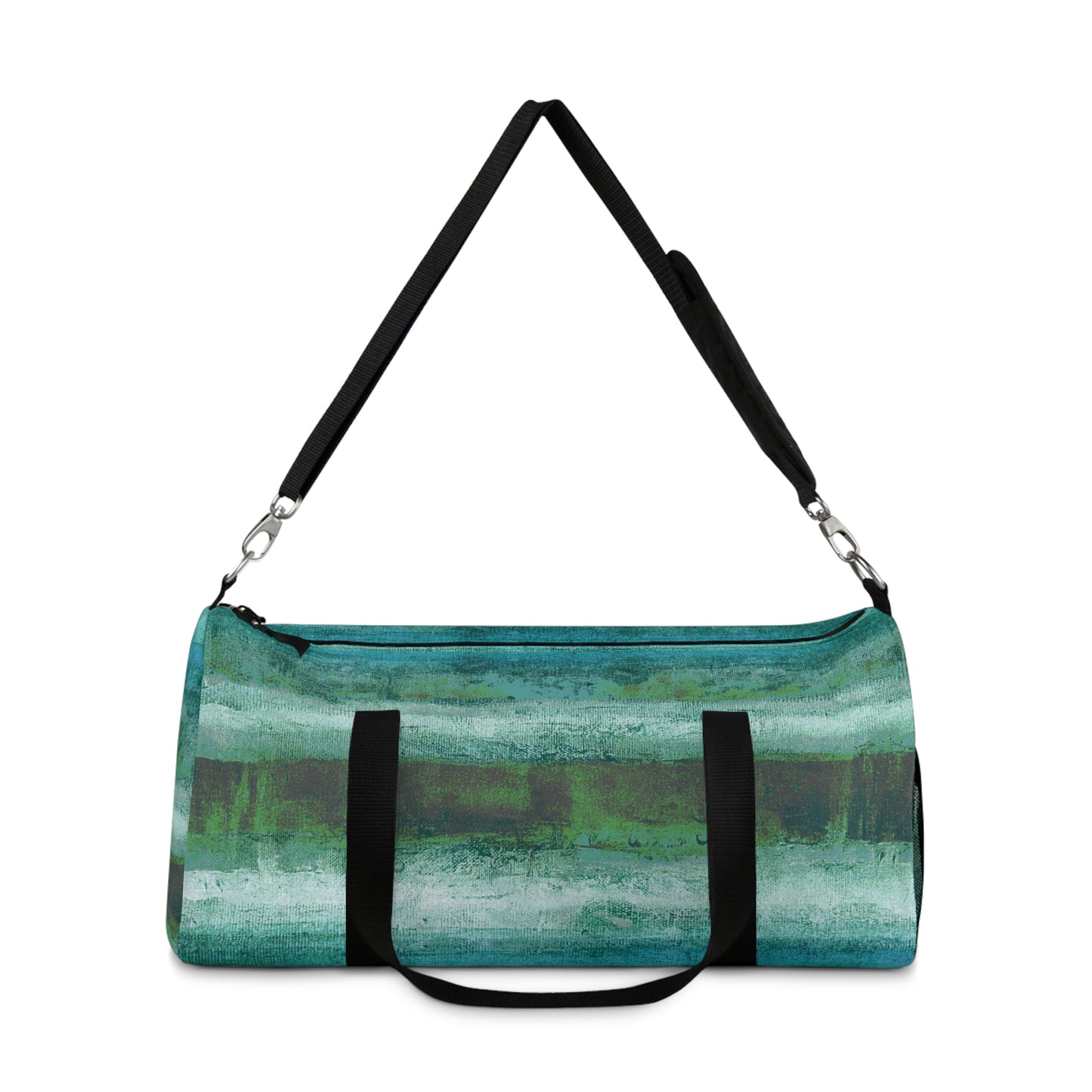 The Durable Duffle Bag - Rustic Stripe, Aquarium