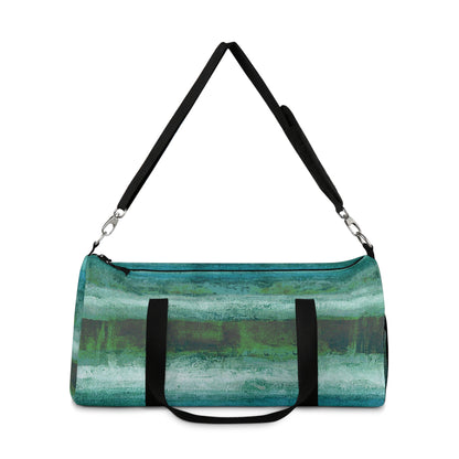 The Durable Duffle Bag - Rustic Stripe, Aquarium