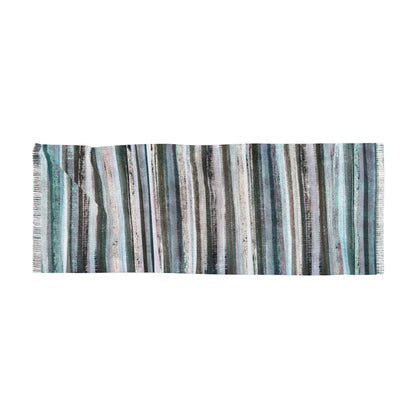 The Studio Scarf - Rustic Stripe, Morning Frost