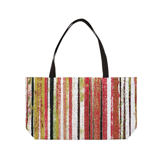 The Weekender Tote - Rustic Stripe, Fiesta