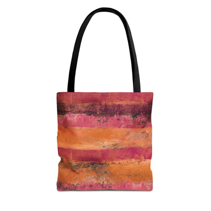 The Everything Tote - Rustic Stripe, Cactus Flower