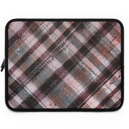 The Laptop Sleeve - Rustic Plaid, Mulberry