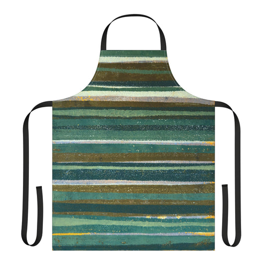 The Maker's Apron - Rustic Stripe, Jade