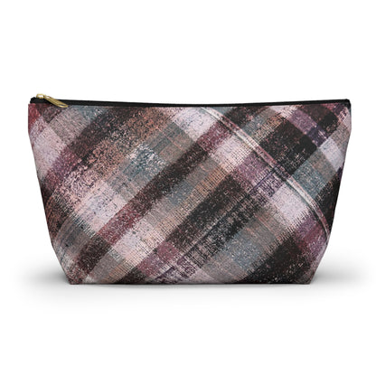 The Accessory Pouch - Rustic Plaid, Mulberry