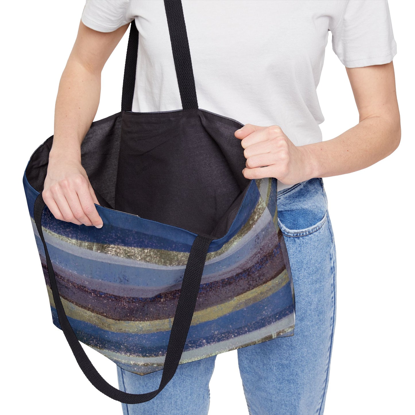 The Weekender Tote - Rustic Stripe, Purple Mountains