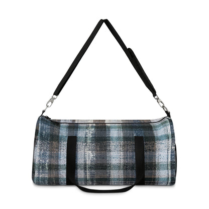 The Durable Duffle Bag - Rustic Plaid, Aquamarine