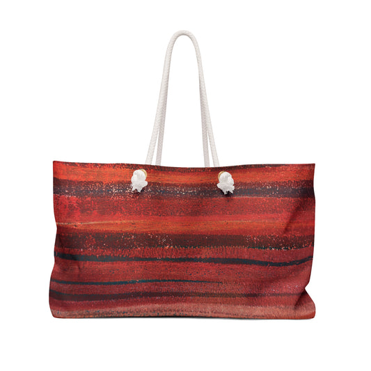 The Weekender Bag - Rustic Stripe, Desert Sunset