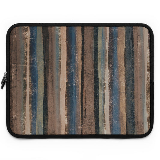 The Laptop Sleeve - Rustic Stripe, Earth