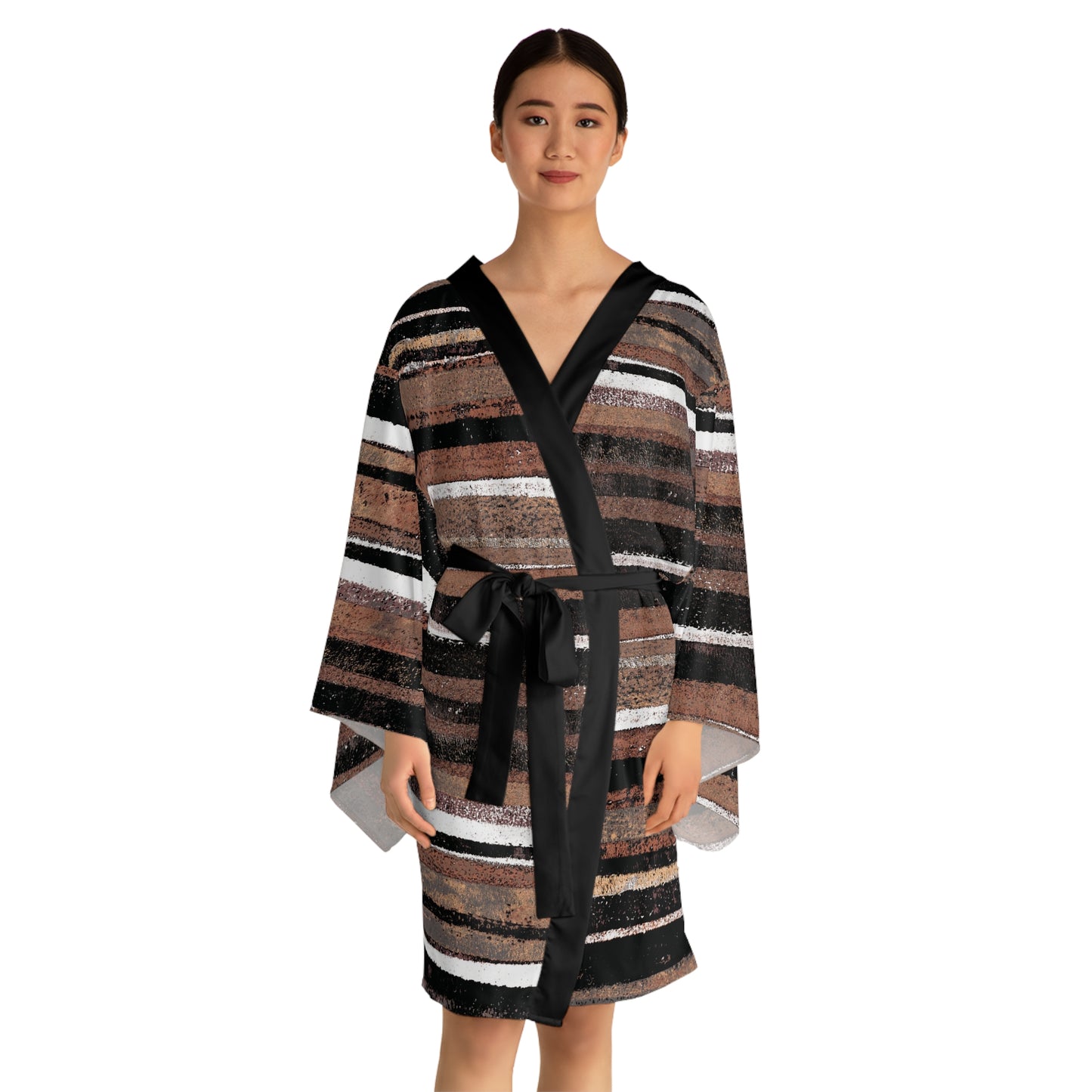 The Chroma Kimono - Rustic Stripe, Copper Hills