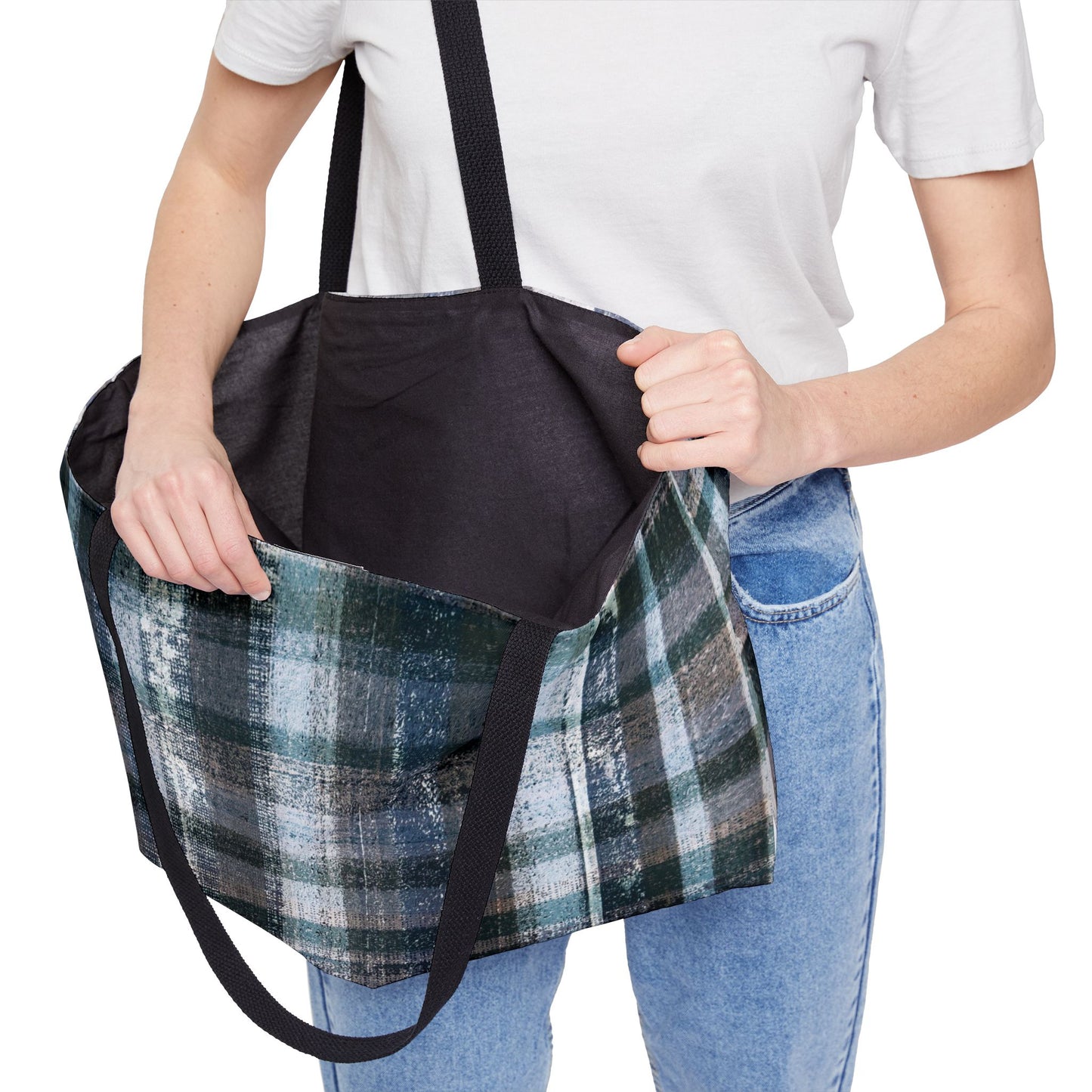 The Weekender Bag - Rustic Plaid, Storm