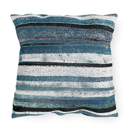 The Outdoor Pillow - Rustic Stripe, Marina