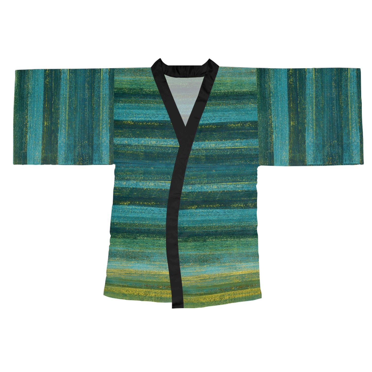 The Chroma Kimono - Rustic Stripe, Algae