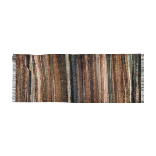The Studio Scarf - Rustic Stripe, Earth