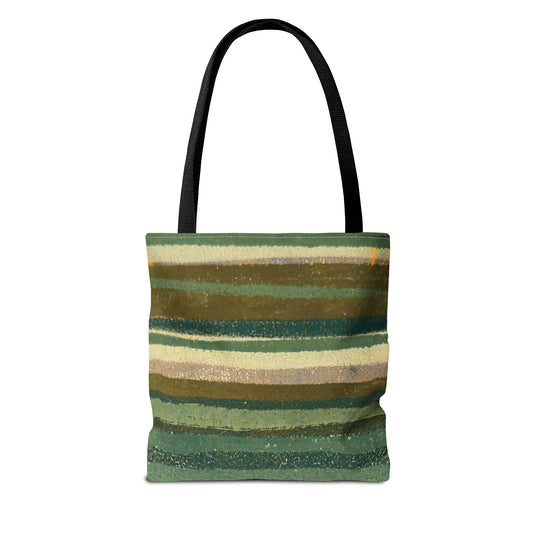 The Everything Tote - Rustic Stripe, Grasshopper