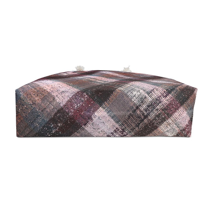 The Weekender Bag - Rustic Plaid, Mulberry