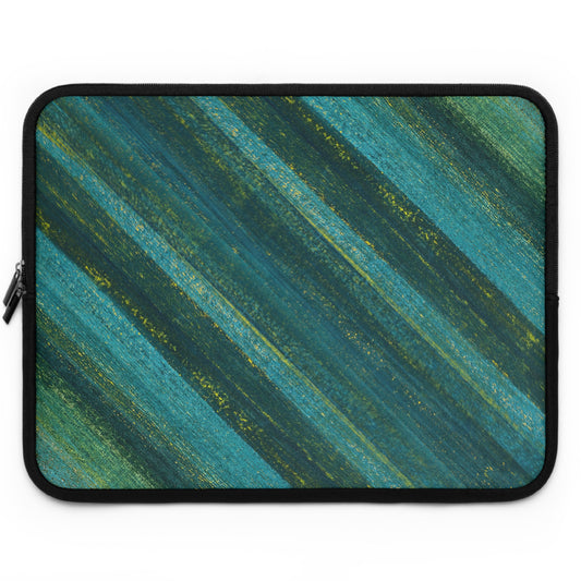 The Laptop Sleeve - Rustic Stripe, Twilight