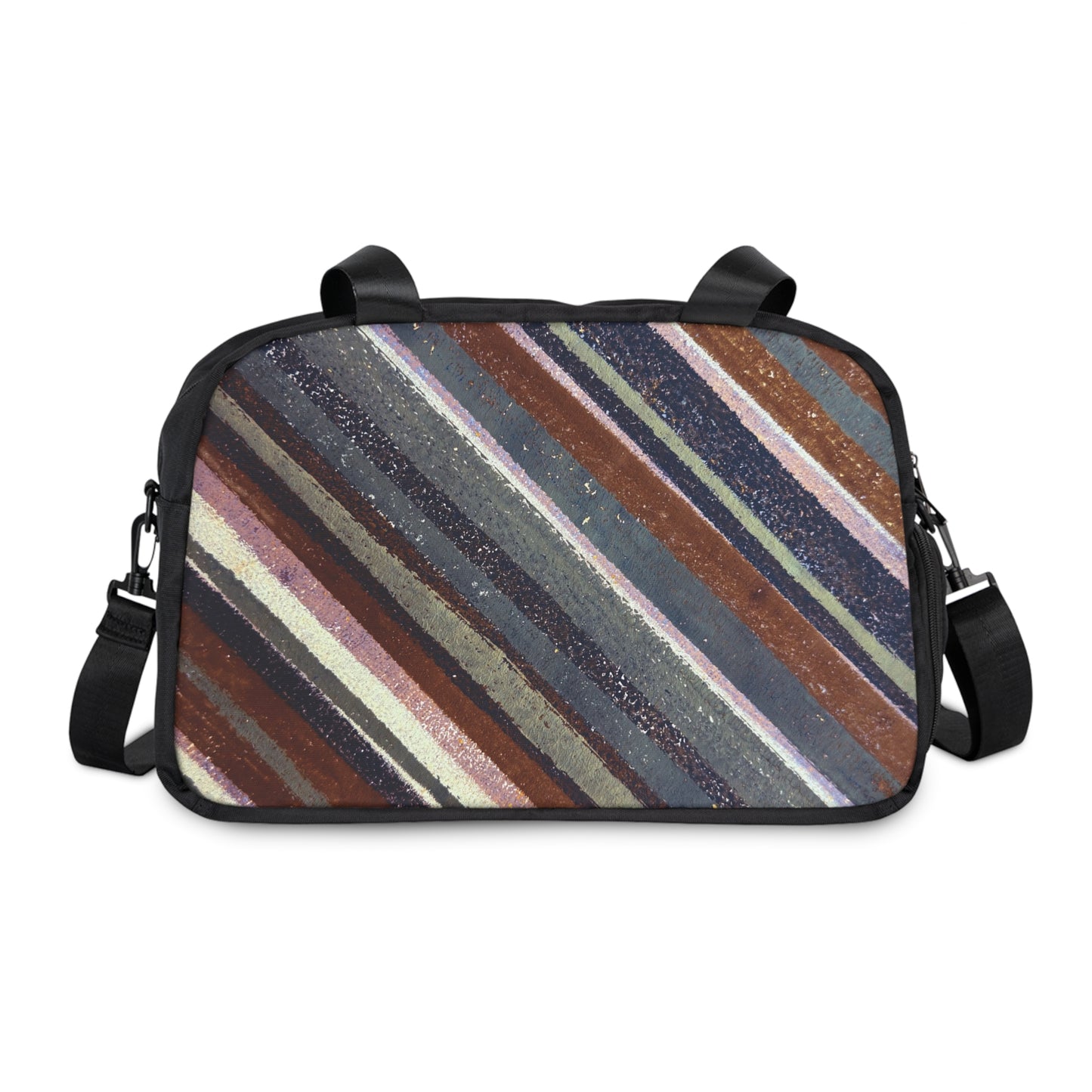 The Gym Bag - Rustic Stripe, Rust and Steel
