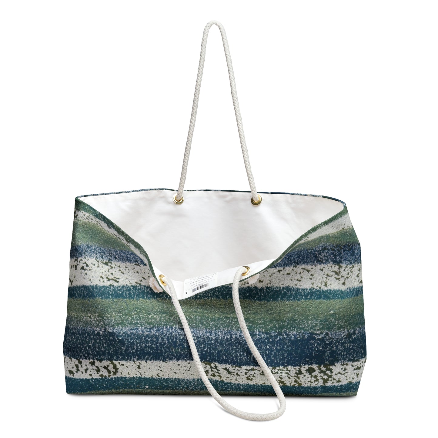 The Weekender Bag, Rustic Stripe - Beachglass