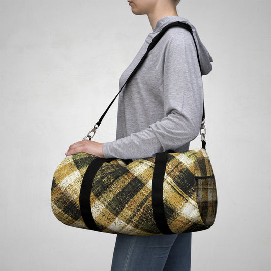The Durable Duffle Bag - Rustic Plaid, Bumblebee