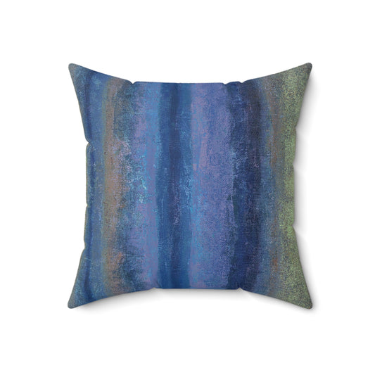 The Faux Suede Pillow - Rustic Stripe, Lakeshore