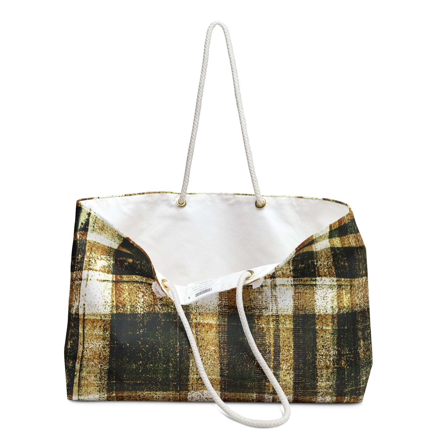 The Weekender Bag - Rustic Plaid, Bumblebee
