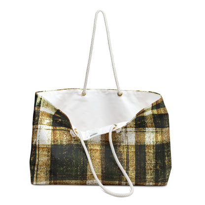 The Weekender Bag - Rustic Plaid, Bumblebee