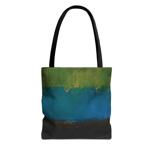 The Everything Tote - Rustic Stripe, Vivid Turquoise