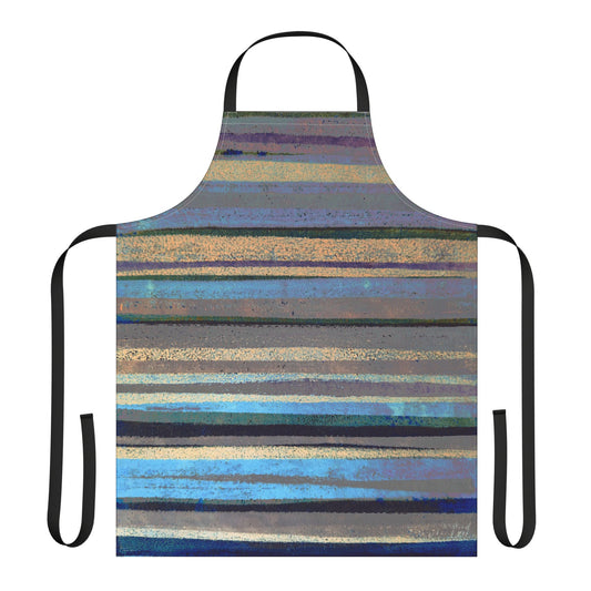 The Maker's Apron - Rustic Stripe, Blue Lake