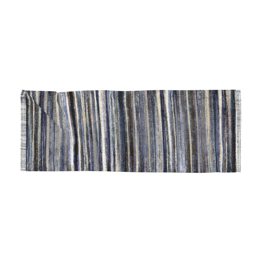 The Studio Scarf - Rustic Stripe, Winter Woods