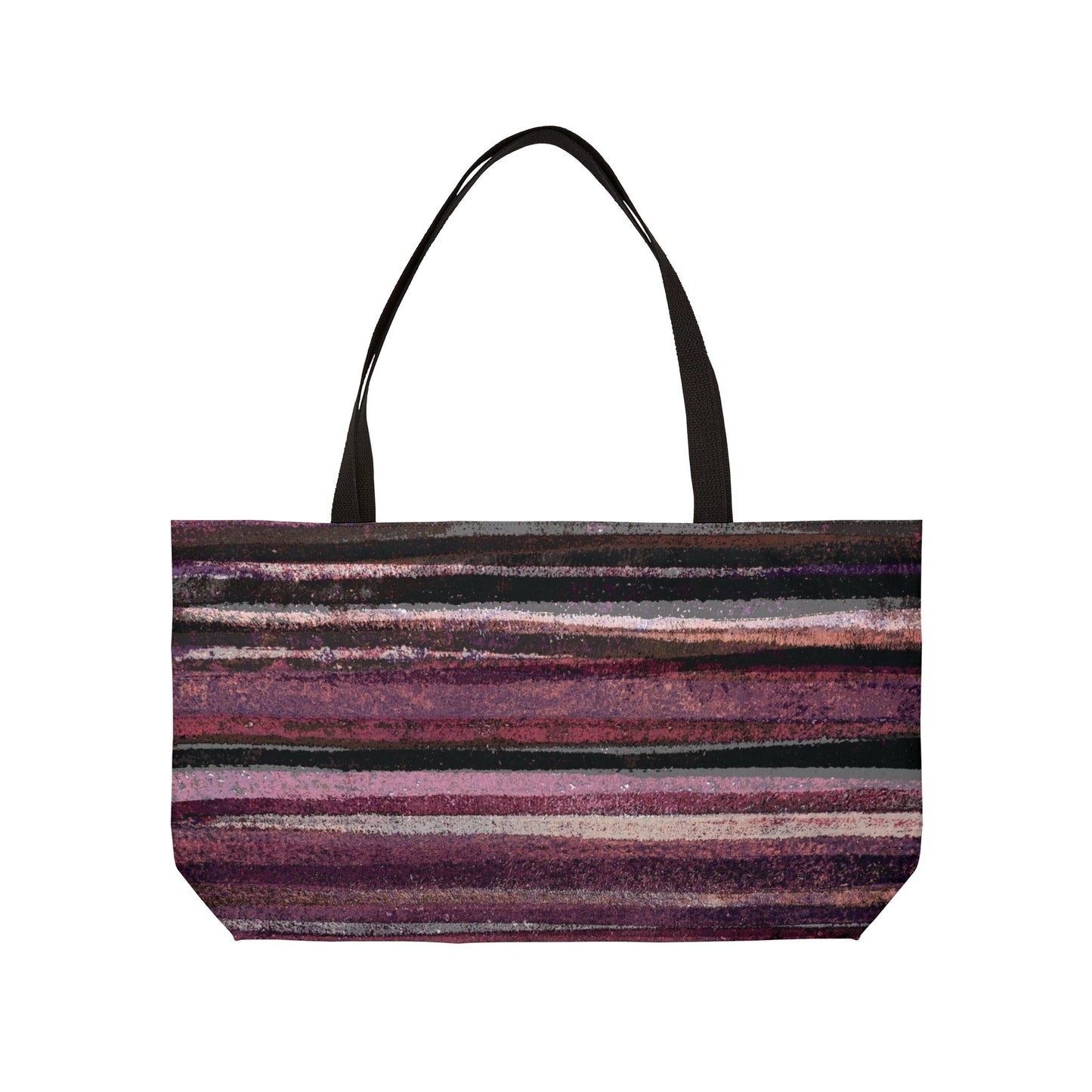 The Weekender Tote - Rustic Stripe, Blackberry