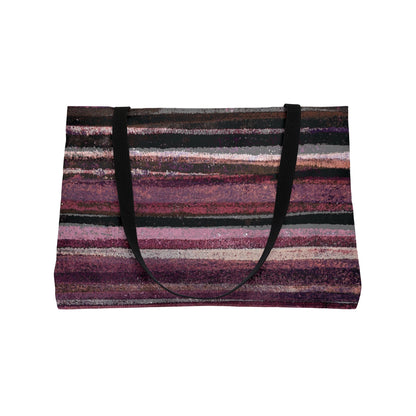 The Weekender Tote - Rustic Stripe, Blackberry