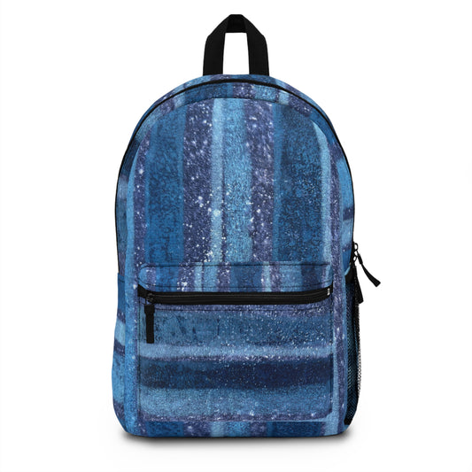 The Art On Your Back Pack - Rustic Stripe, Sapphire