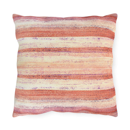 The Outdoor Pillow - Rustic Stripe, Nasturtium