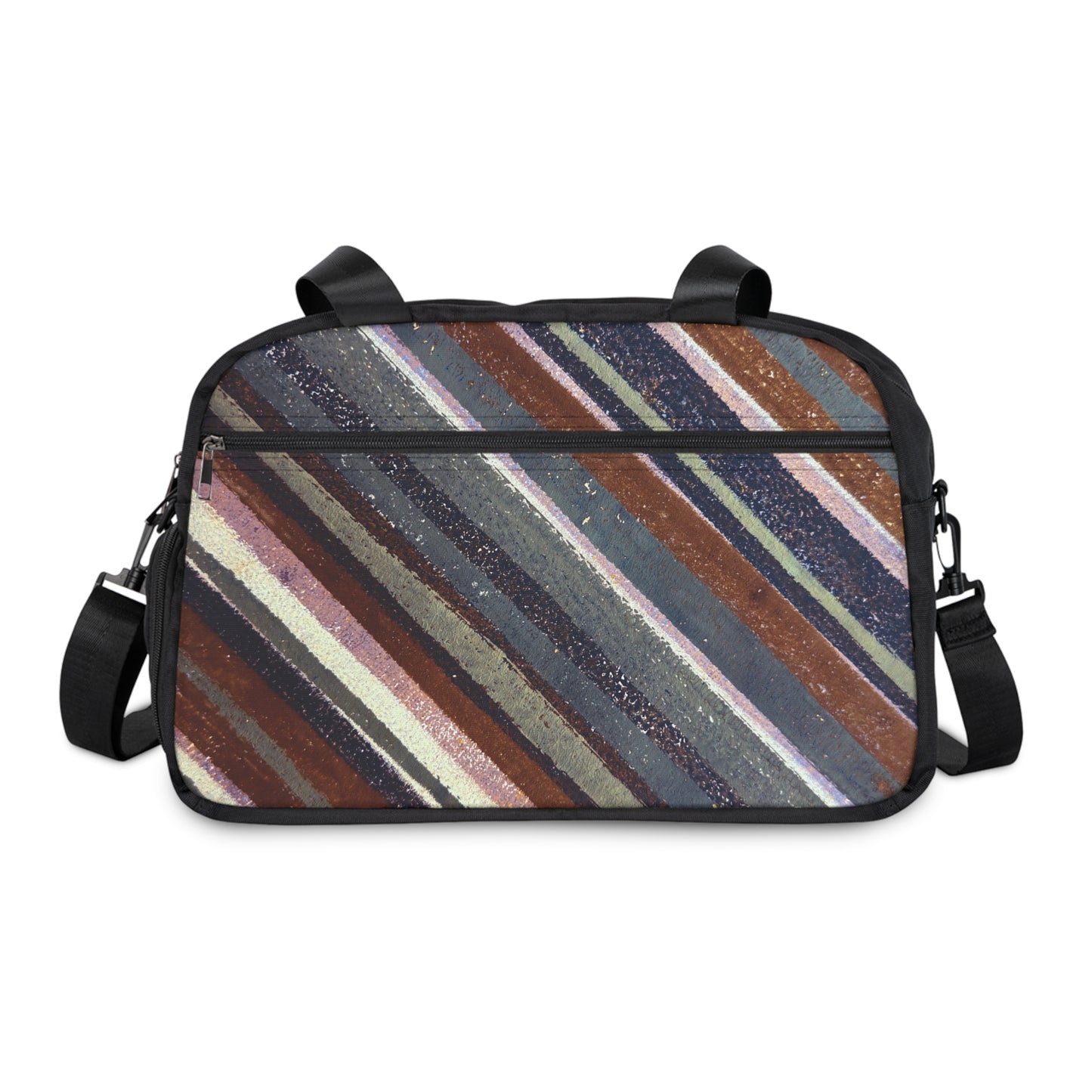 The Gym Bag - Rustic Stripe, Rust and Steel
