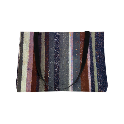 The Weekender Tote - Rustic Stripe, Rust and Steel