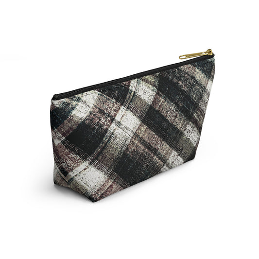 The Accessory Pouch - Rustic Plaid, Ink