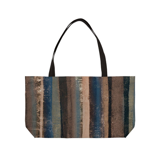 The Weekender Tote - Rustic Stripe, Earth