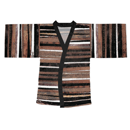 The Chroma Kimono - Rustic Stripe, Copper Hills