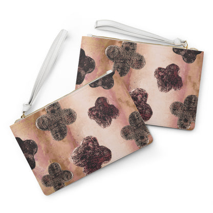 The Vegan Leather Clutch - Bloom, Tea Rose